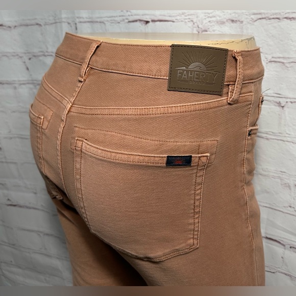 FAHERTY Men's 30x32 Stretch Terry Jeans Mesa Red 5-Pocket Slim Pants $178 - Picture 10 of 11